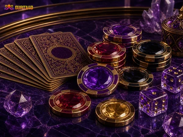 Layar permainan Jungle King saat menampilkan gulungan dan fitur game